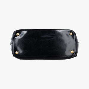 Pre-owned Prada Galleria Black patent 1BA274 shoulderbag | stylenewstar