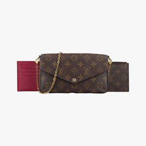 Pre-owned Louis Vuitton Pochette Felicie Brown Monogram Canvas M61276 shoulderbag | stylenewstar