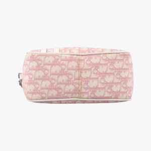 Pre-owned Christian Dior Trotter Pink Coated Canvas Leather shoulderbag | stylenewstar
