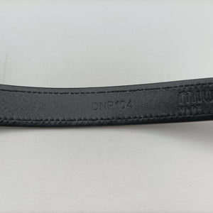 Secondhand Miu Miu Logo belt Black leather bum bag/waist bag | stylenewstar