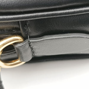 Secondhand Miu Miu Logo belt Black leather bum bag/waist bag | stylenewstar