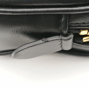 Secondhand Miu Miu Logo belt Black leather bum bag/waist bag | stylenewstar
