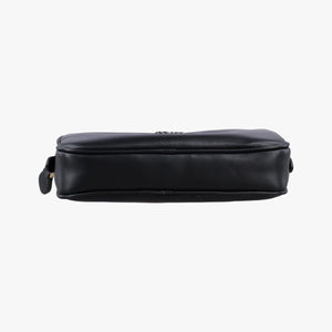 Secondhand Miu Miu Logo belt Black leather bum bag/waist bag | stylenewstar