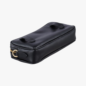 Secondhand Miu Miu Logo belt Black leather bum bag/waist bag | stylenewstar