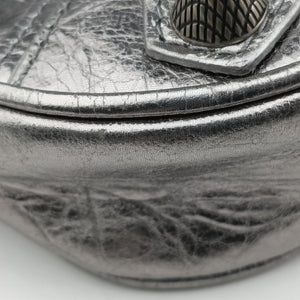 Pre-owned Balenciaga Le Cagole mini Silver lambskin shoulderbag | stylenewstar