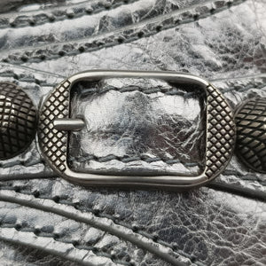 Pre-owned Balenciaga Le Cagole mini Silver lambskin shoulderbag | stylenewstar