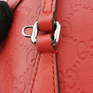 Pre-owned Gucci Microguccissima dome Red Leather 420023 shoulderbag | stylenewstar