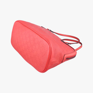 Pre-owned Gucci Microguccissima dome Red Leather 420023 shoulderbag | stylenewstar
