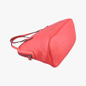Pre-owned Gucci Microguccissima dome Red Leather 420023 shoulderbag | stylenewstar