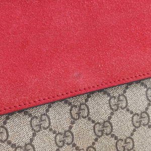 Pre-owned Gucci Dionysus Beige x Red PVC coated canvas×suede 400249 shoulderbag | stylenewstar