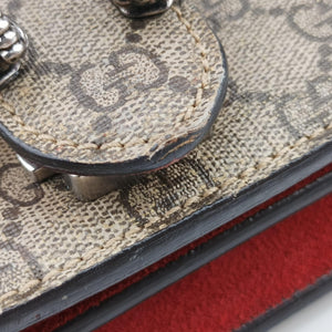 Pre-owned Gucci Dionysus Beige x Red PVC coated canvas×suede 400249 shoulderbag | stylenewstar