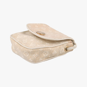 Pre-owned Louis Vuitton Cancun Pochette Dune x Ivory Monogram Mini Lin Cotton M95312 shoulderbag | stylenewstar