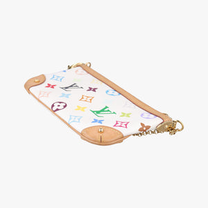 Pre-owned Louis Vuitton Pochette Mira MM Pouch white Monogram Multicolor M60096 shoulderbag | stylenewstar