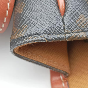 Pre-owned Celine FOLCO Triomphe Brown PVC coated canvas×Leather shoulderbag | stylenewstar