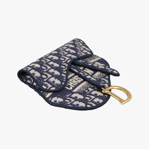 Vintage Christian Dior Saddle Gray×Navy Jacquard bum bag/waist bag | stylenewstar