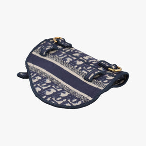 Vintage Christian Dior Saddle Gray×Navy Jacquard bum bag/waist bag | stylenewstar