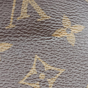 Pre-owned Louis Vuitton SAINT PLACIDE brown×CERISE Monogram Canvas×calf leather M43713 shoulderbag | stylenewstar
