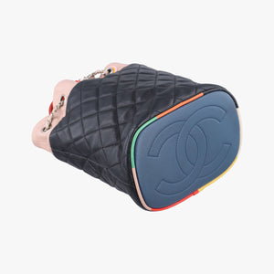 Pre-owned Chanel Drawstring Matelasse Multicolour lambskin A93730 shoulderbag | stylenewstar