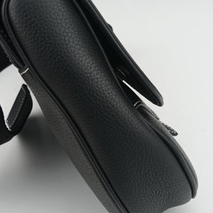 Secondhand Christian Dior saddle Black leather bum bag/waist bag | stylenewstar