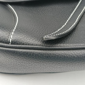 Secondhand Christian Dior saddle Black leather bum bag/waist bag | stylenewstar