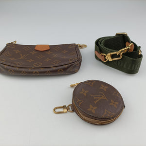 Secondhand Louis Vuitton MULTI POCHETTE ACCESSOIRES brown×khaki Monogram Canvas M44840 shoulderbag | stylenewstar