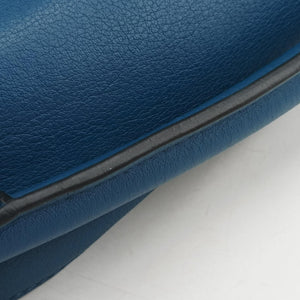 Pre-owned Loewe Puzzle mini Blue Leather shoulderbag | stylenewstar