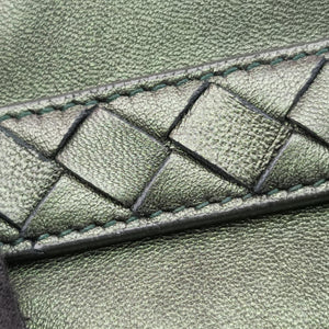 Secondhand Bottega Veneta Iridescent Scarabee Iridescent Multi Pocket Tote Iridescent Green Leather shoulderbag | stylenewstar