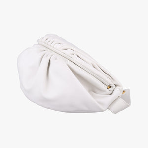 Secondhand Bottega Veneta THE Chain Pouch White lambskin shoulderbag | stylenewstar