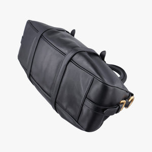 Pre-owned Prada Vitello Daino Logo Black Leather BN1903 shoulderbag | stylenewstar