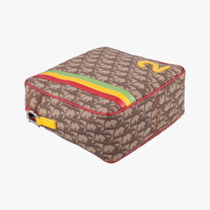Pre-owned Christian Dior Rasta Trotter Messenger beige×Multicolour PVC coated canvas shoulderbag | stylenewstar