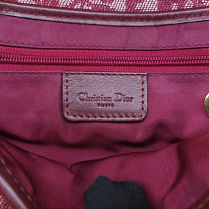Pre-owned Christian Dior Saddle Red jacquard handbag | stylenewstar
