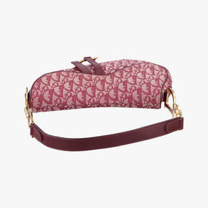 Pre-owned Christian Dior Saddle Red jacquard handbag | stylenewstar
