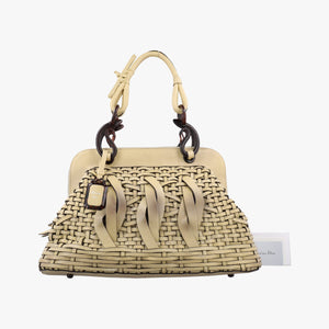 Secondhand Christian Dior Samourai 1947 Beige leather handbag | stylenewstar