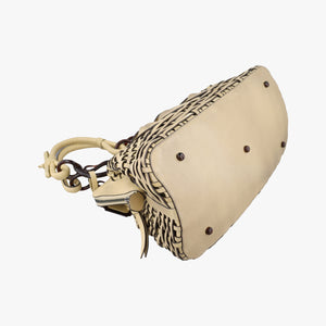 Secondhand Christian Dior Samourai 1947 Beige leather handbag | stylenewstar