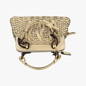 Secondhand Christian Dior Samourai 1947 Beige leather handbag | stylenewstar