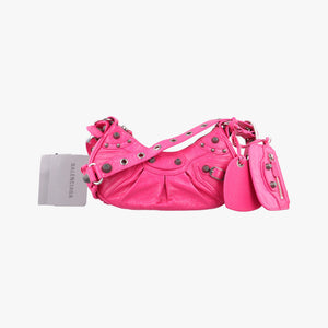 Pre-owned Balenciaga Le Cagole Pink lambskin shoulderbag | stylenewstar