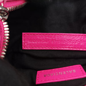 Pre-owned Balenciaga Le Cagole Pink lambskin shoulderbag | stylenewstar