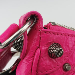 Pre-owned Balenciaga Le Cagole Pink lambskin shoulderbag | stylenewstar