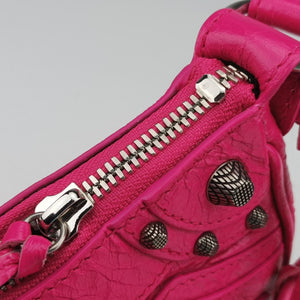 Pre-owned Balenciaga Le Cagole Pink lambskin shoulderbag | stylenewstar