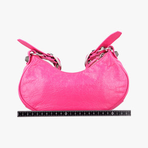 Pre-owned Balenciaga Le Cagole Pink lambskin shoulderbag | stylenewstar