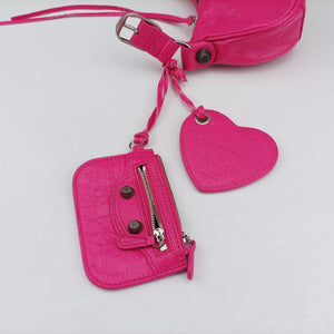 Pre-owned Balenciaga Le Cagole Pink lambskin shoulderbag | stylenewstar
