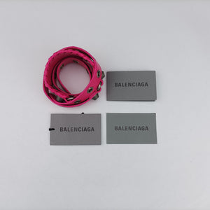 Pre-owned Balenciaga Le Cagole Pink lambskin shoulderbag | stylenewstar