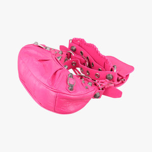 Pre-owned Balenciaga Le Cagole Pink lambskin shoulderbag | stylenewstar