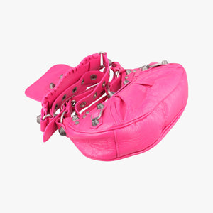 Pre-owned Balenciaga Le Cagole Pink lambskin shoulderbag | stylenewstar