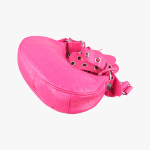 Pre-owned Balenciaga Le Cagole Pink lambskin shoulderbag | stylenewstar