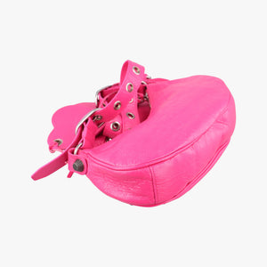 Pre-owned Balenciaga Le Cagole Pink lambskin shoulderbag | stylenewstar