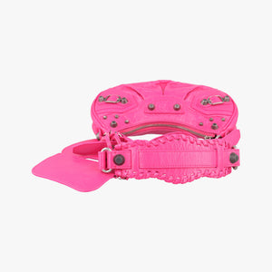 Pre-owned Balenciaga Le Cagole Pink lambskin shoulderbag | stylenewstar