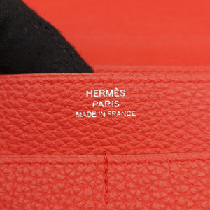 Secondhand Hermes Dogon Duo Orange Togo clutchbag | stylenewstar