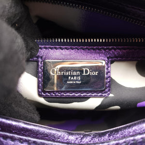 Pre-owned Christian Dior Lady Dior purple×orange Leather shoulderbag | stylenewstar