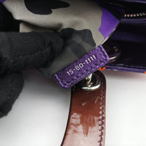 Pre-owned Christian Dior Lady Dior purple×orange Leather shoulderbag | stylenewstar